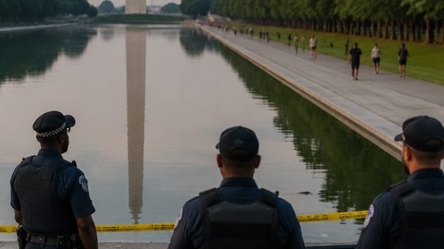 Reflecting Pool Incident Sparks Controversy Amid Unverified Claims